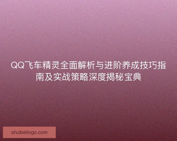 QQ飞车精灵全面解析与进阶养成技巧指南及实战策略深度揭秘宝典